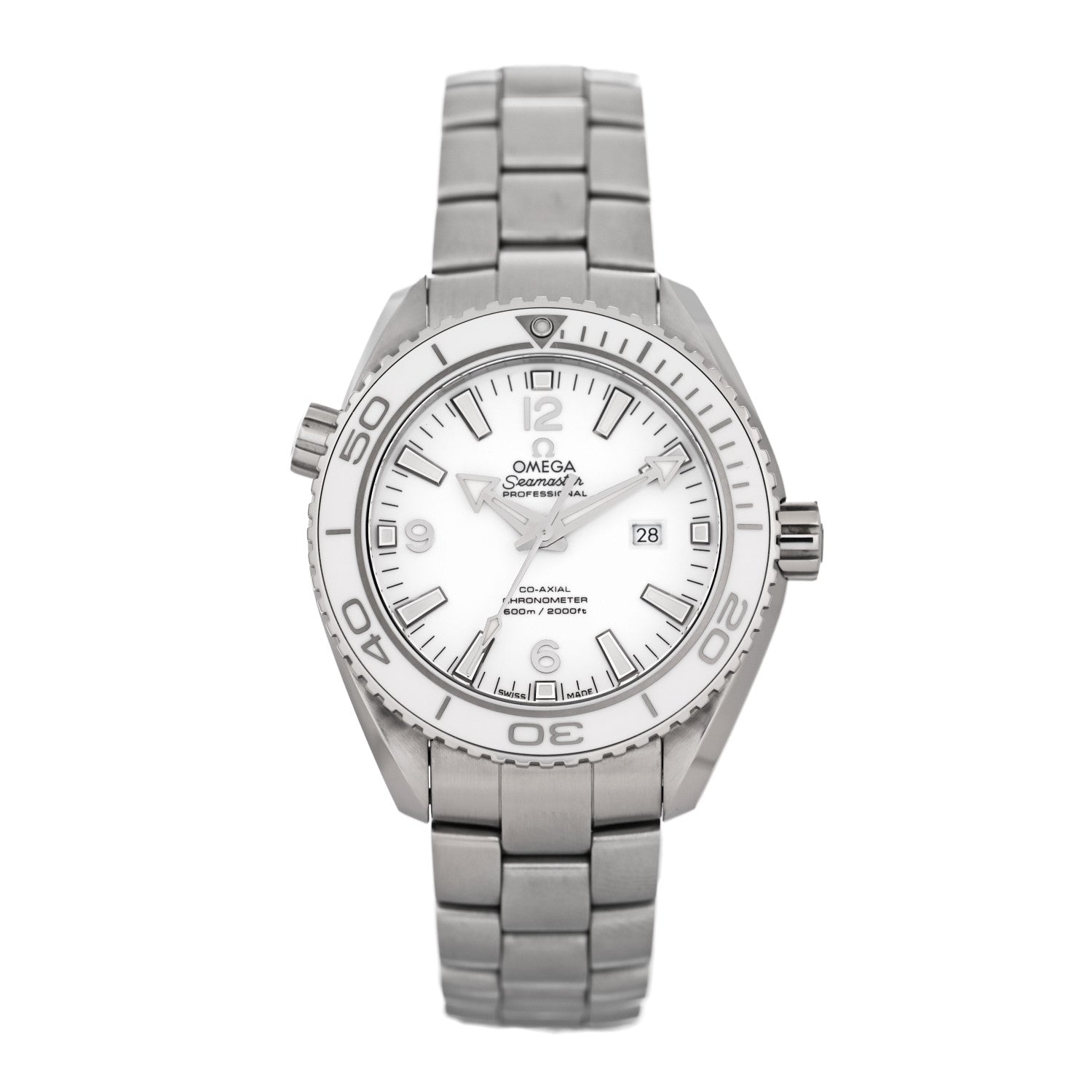 Omega Stainless Steel 37mm Seamaster Planet Ocean Automatic Watch White 232.30.38.20.04.001 1 of 5