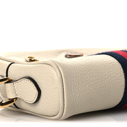 Gucci Textured Dollar Calfskin Web Mini Ophidia Shoulder Bag Mystic White 9 of 14
