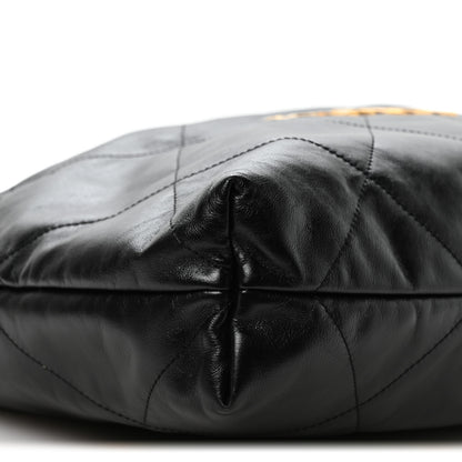 Chanel Shiny Calfskin Quilted Chanel 22 Black 10 of 12