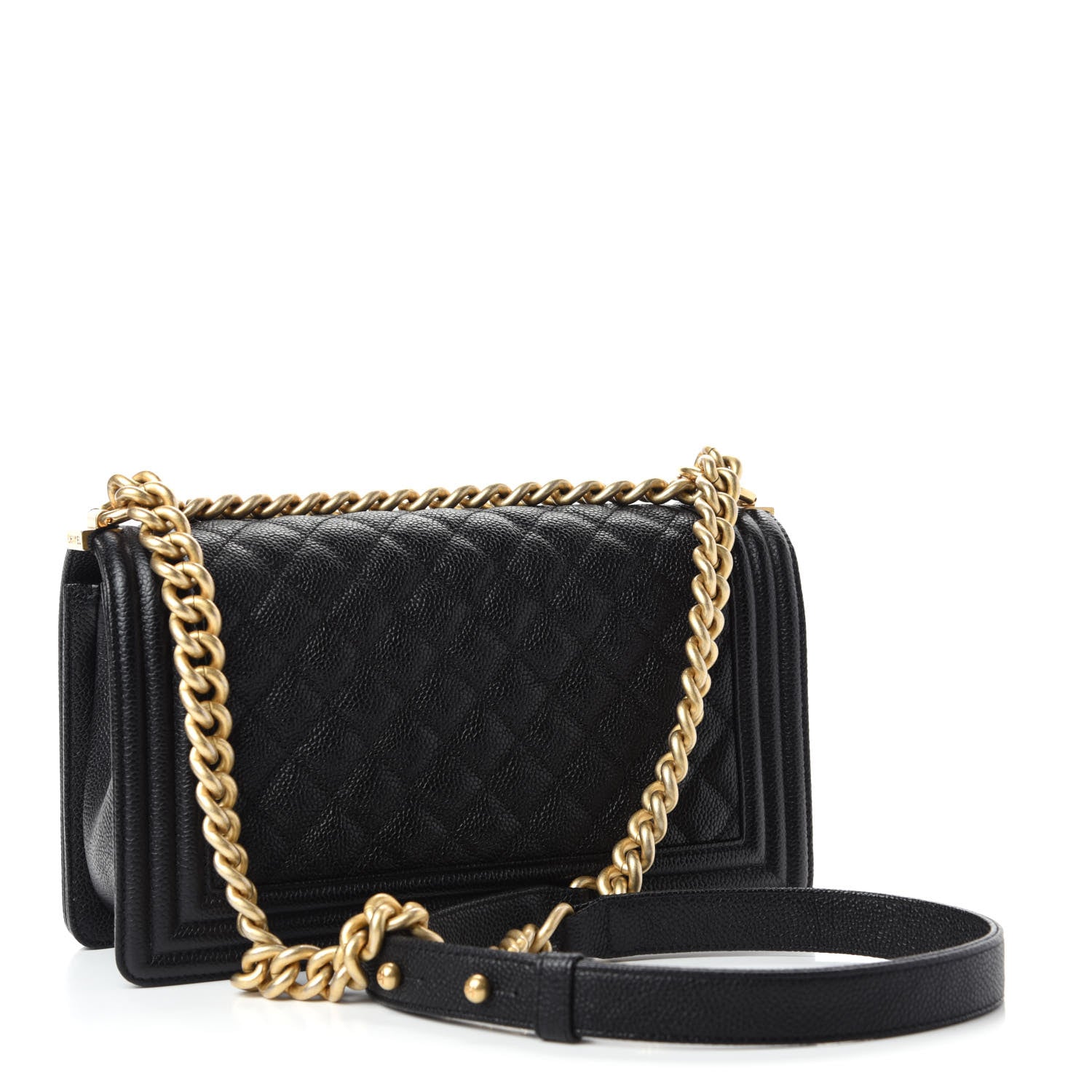 Chanel Caviar Quilted Medium Boy Flap Black 3 of 12