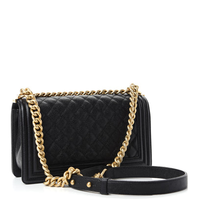 Chanel Caviar Quilted Medium Boy Flap Black 3 of 12