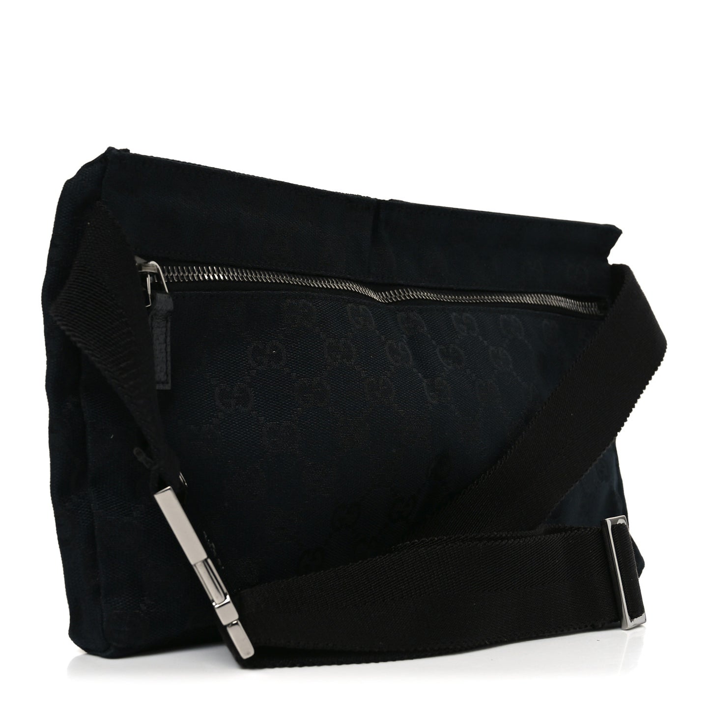GG Monogram Double Pocket Belt Bag Black