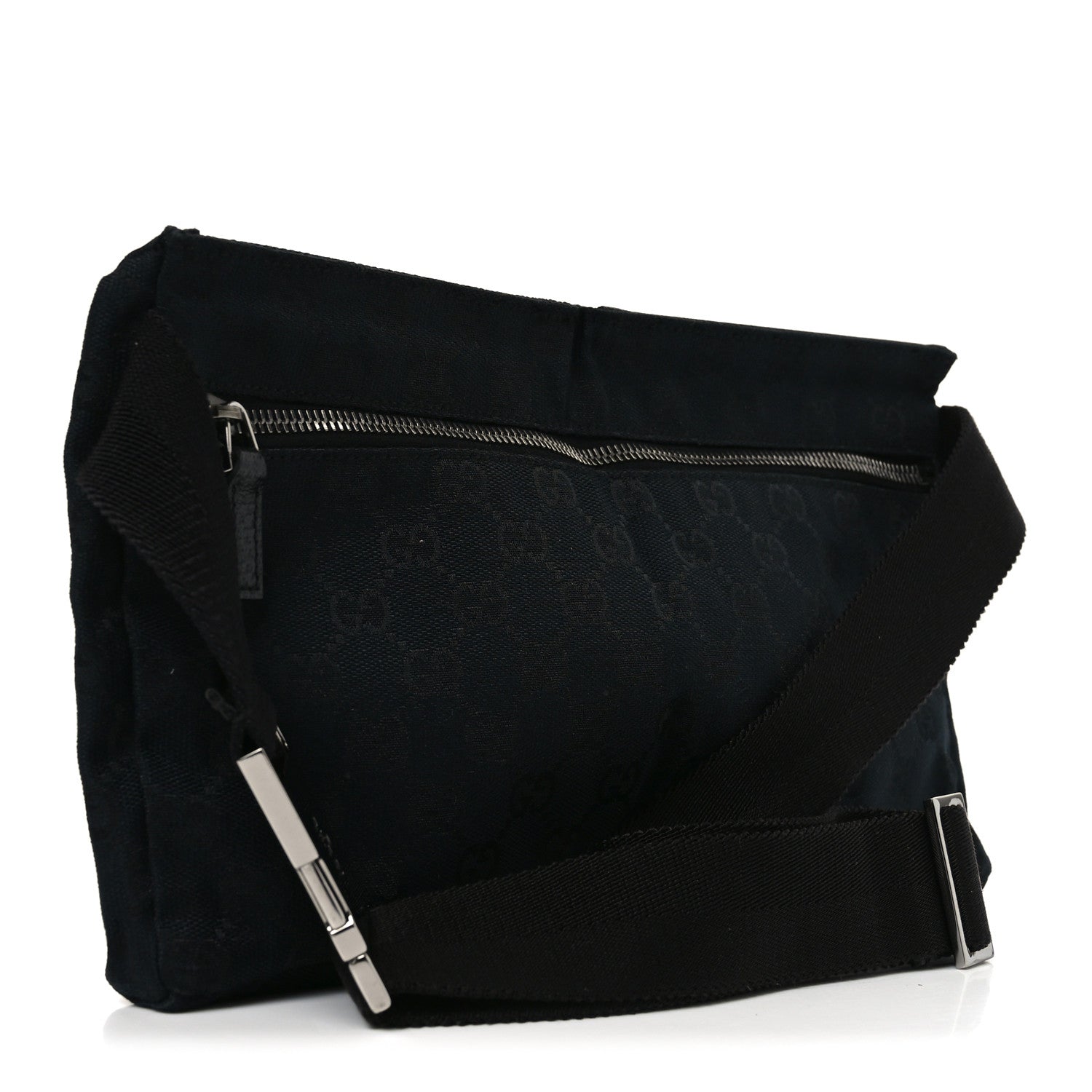 Gucci GG Monogram Double Pocket Belt Bag Black 2 of 9