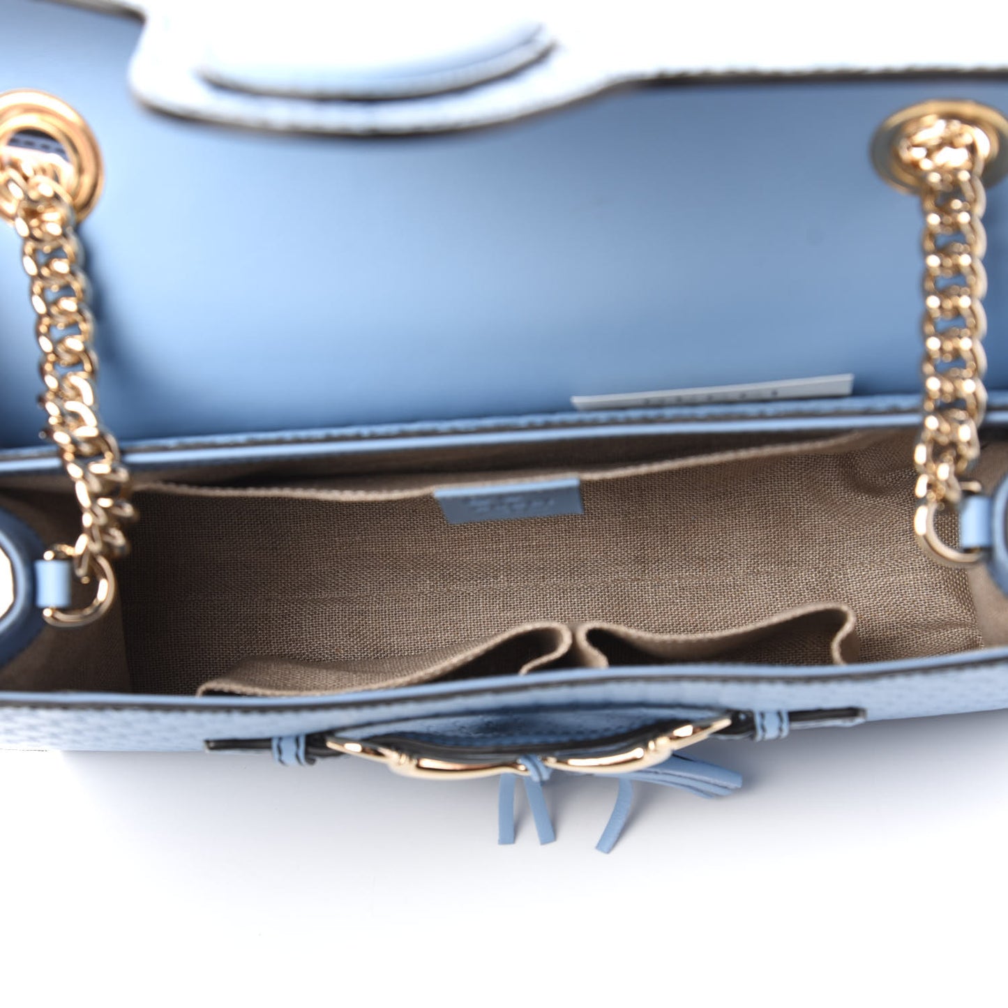 Microguccissima Medium Emily Chain Shoulder Bag Mineral Blue