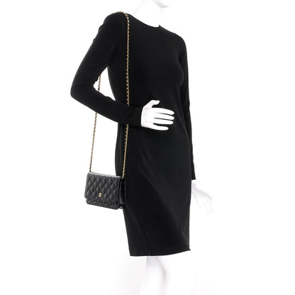 Chanel Caviar Quilted Wallet On Chain WOC Black 2 of 9