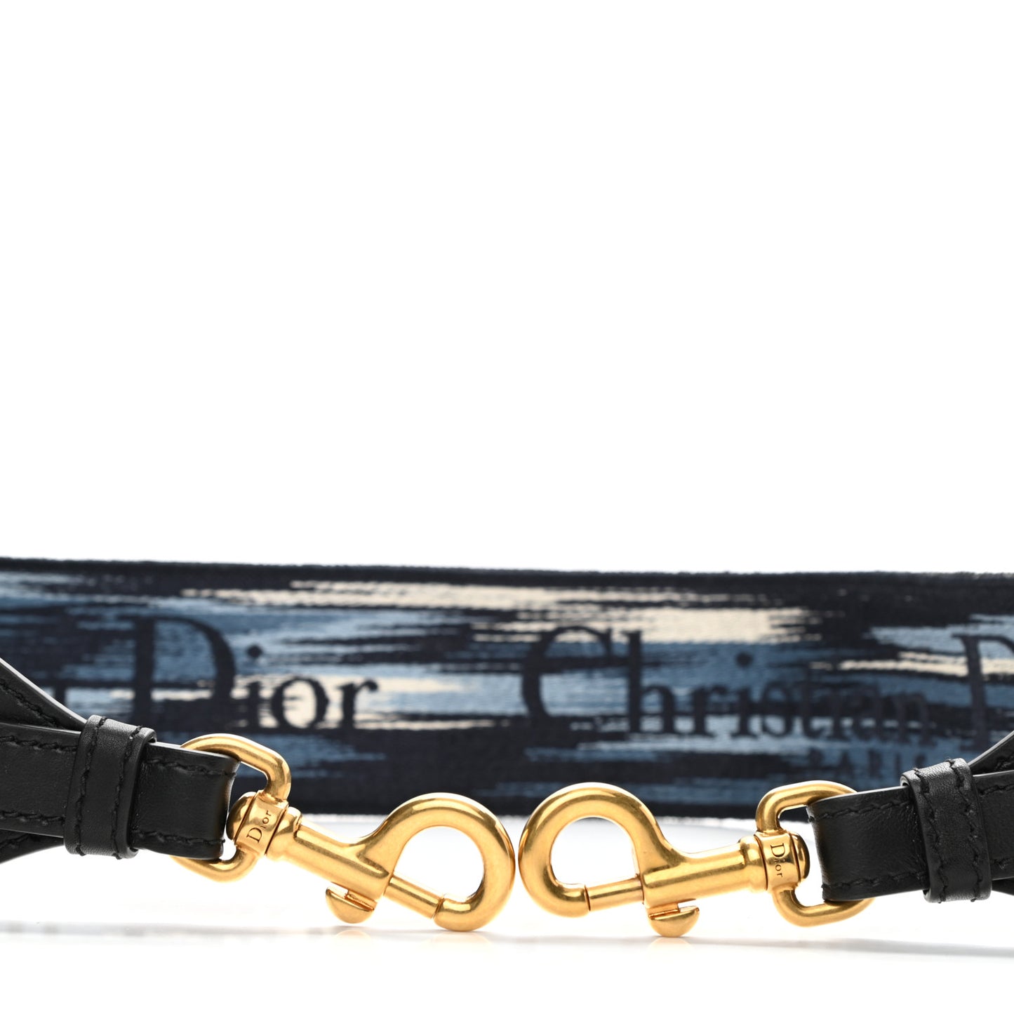 Canvas Embroidered Palm Tree Shoulder Strap Blue Multicolor