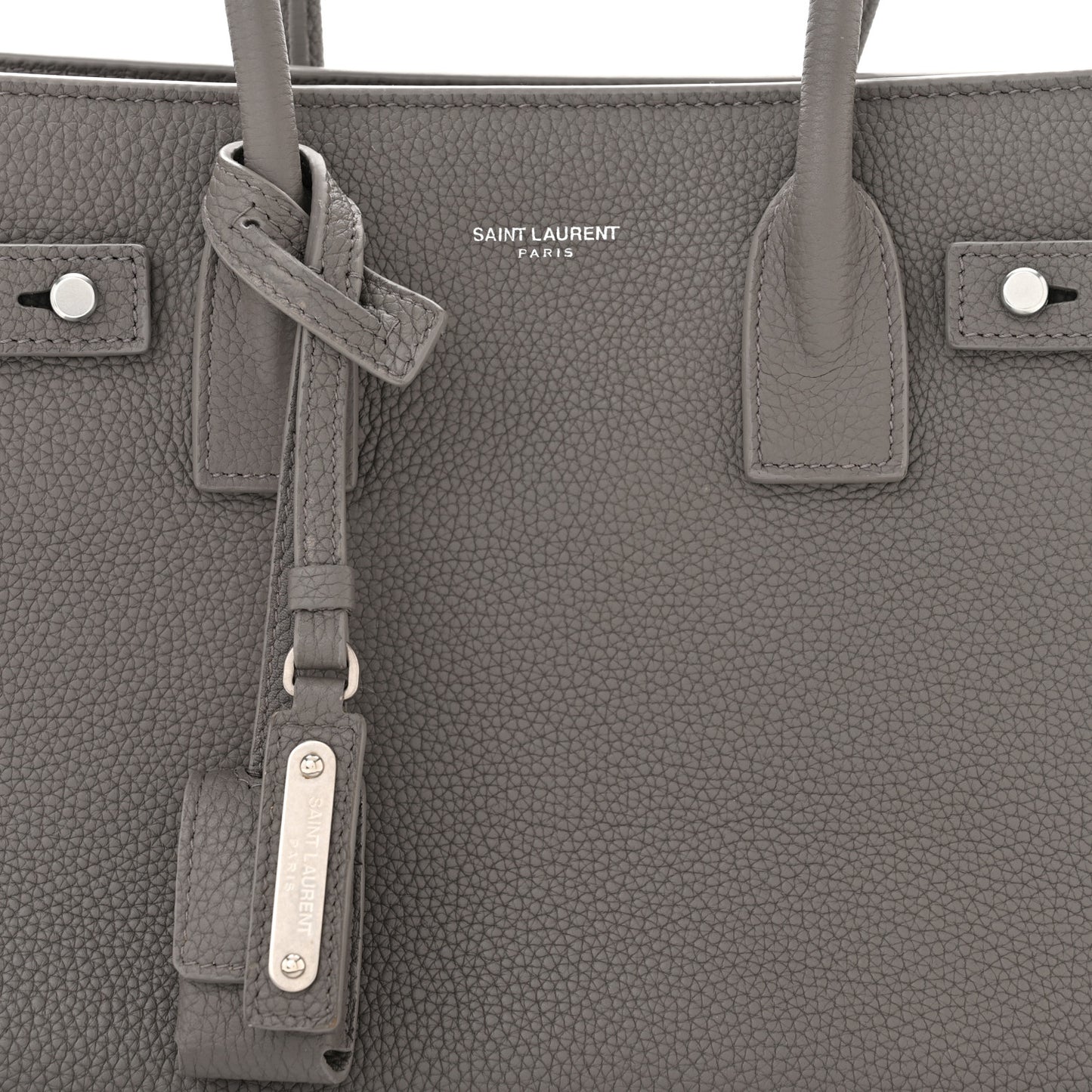 Grained Calfskin Baby Supple Sac De Jour Fog
