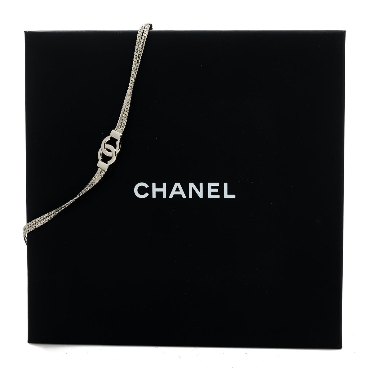 Metal Chain CC Choker Silver