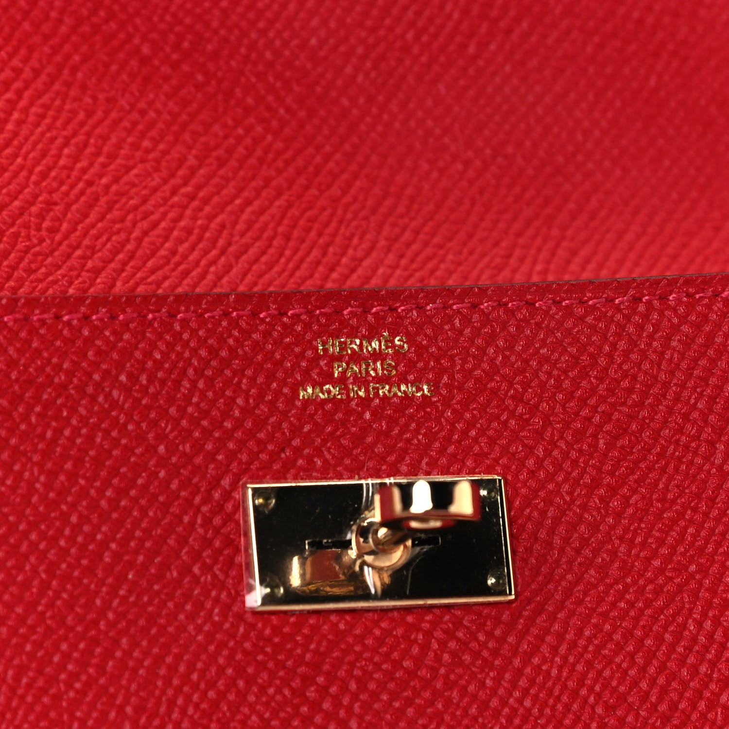 Hermes Epsom Kelly Longue Wallet Rouge Casaque 7 of 10