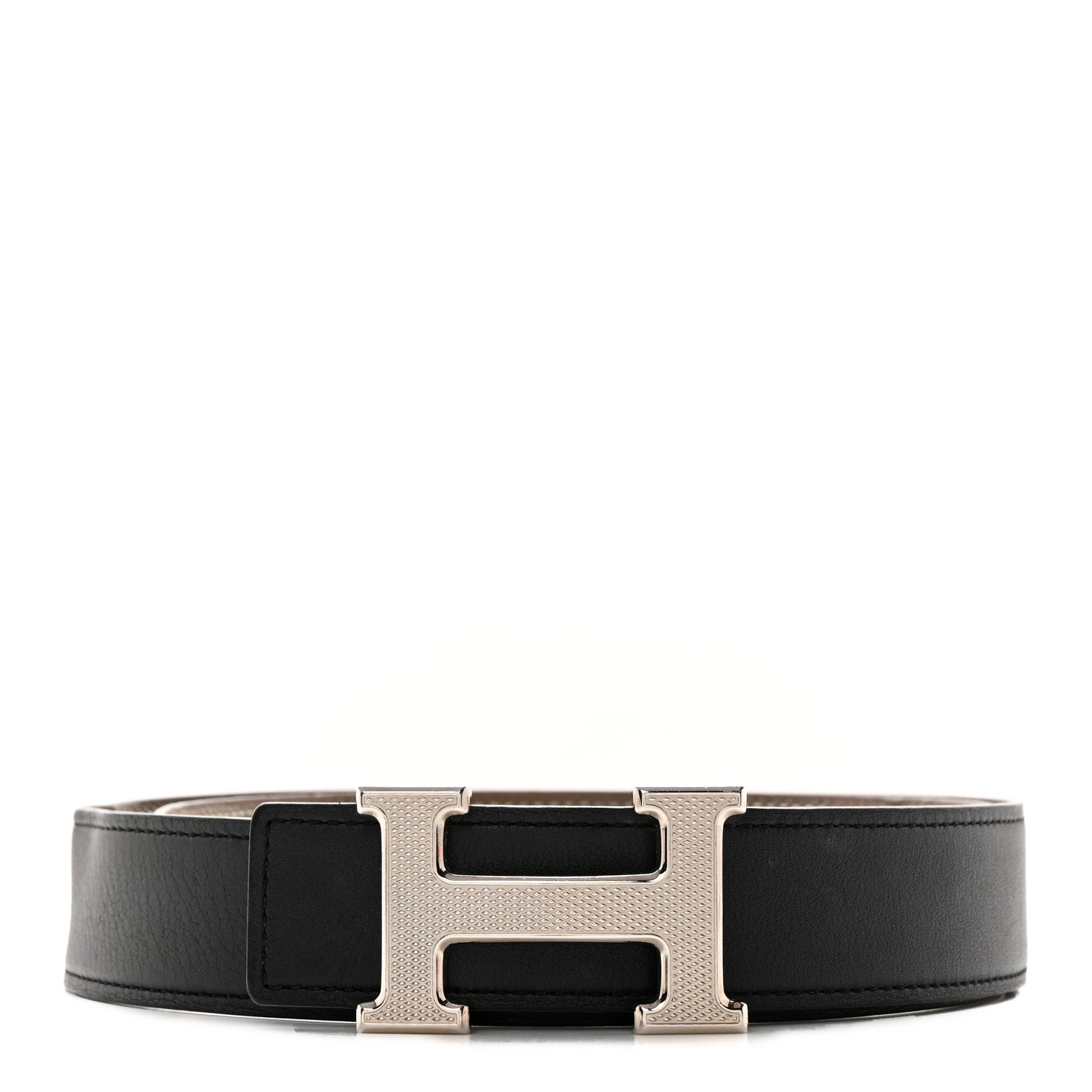 Hermes Epsom Swift 24mm Mini Constance Guilloche H Belt 80 32 Etoupe Black 1 of 9