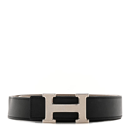 Hermes Epsom Swift 24mm Mini Constance Guilloche H Belt 80 32 Etoupe Black 1 of 9