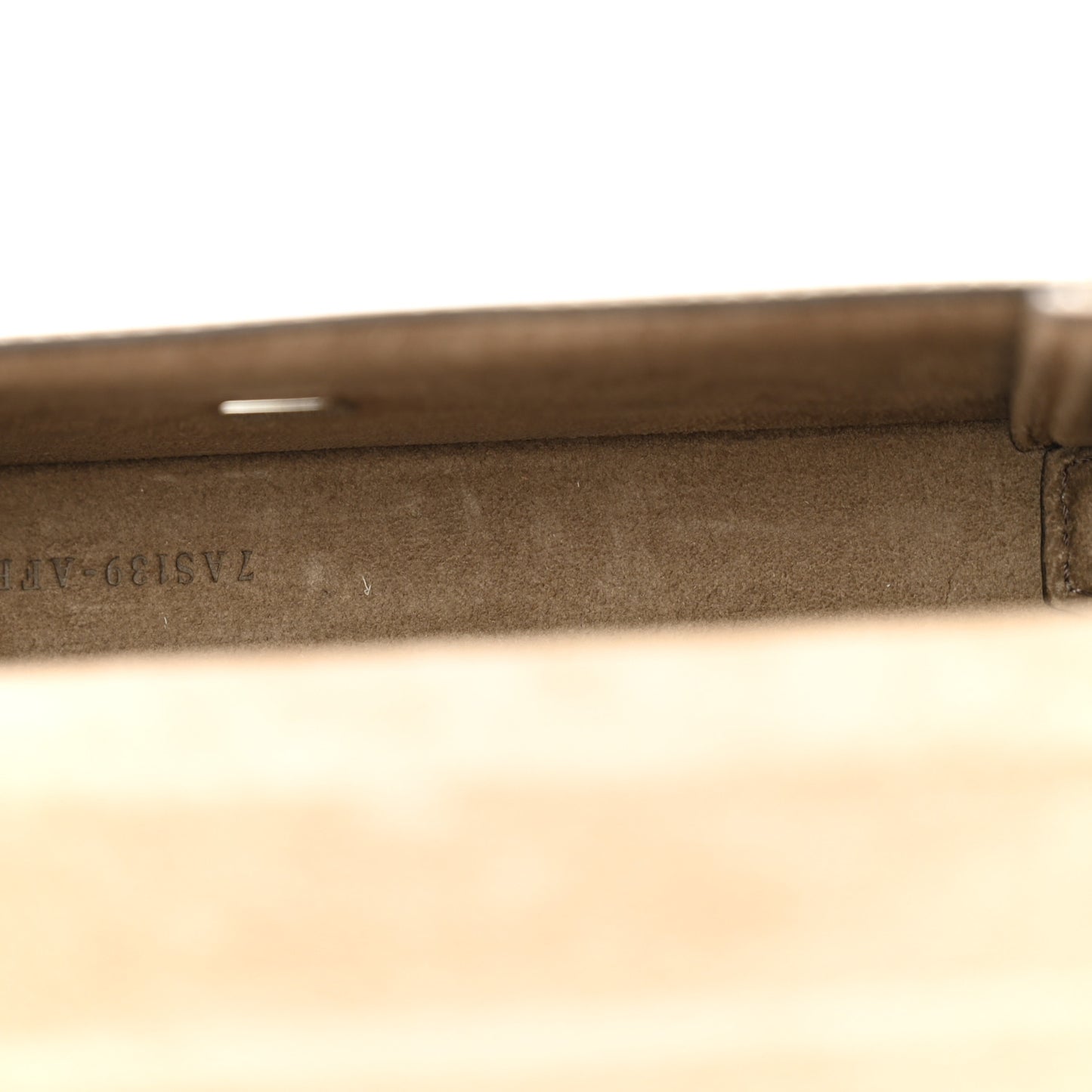 Recycled Fabric Jacquard Vitello King FF 1974 Baguette Soft Trunk Phone Pouch Tobacco Moro Sand