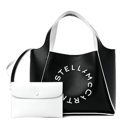 Stella McCartney Eco Alter Nappa Mini Crossbody Black White 1 of 9