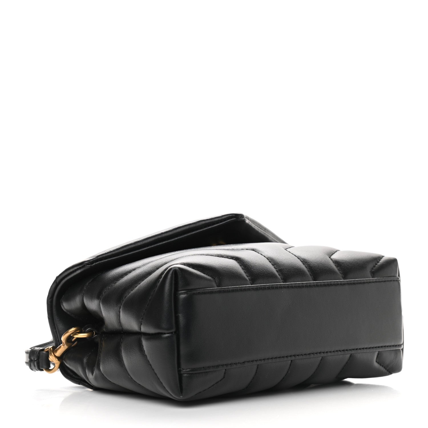 Saint Laurent Calfskin Y Quilted Monogram Toy Loulou Crossbody Bag Black 4 of 15