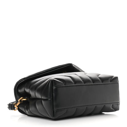 Saint Laurent Calfskin Y Quilted Monogram Toy Loulou Crossbody Bag Black 4 of 15