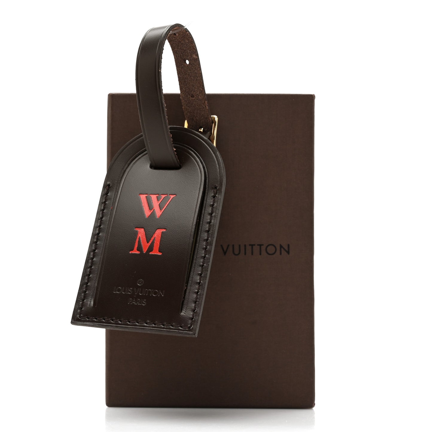 Calfskin Luggage Tag  Ebene