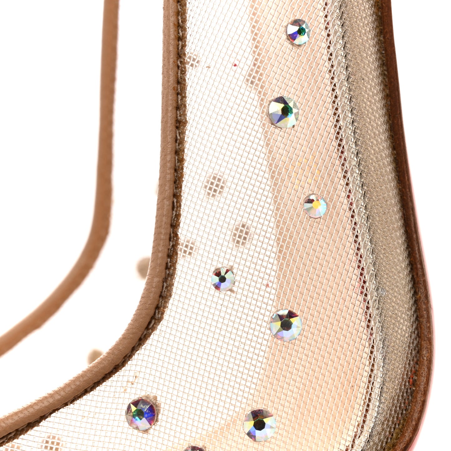 Suede Lame Crystal Strass Follies 100 Pumps 37 Light Silk