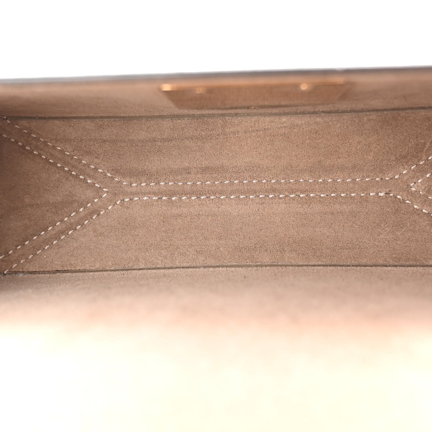 Calf Hair Mirror Embellished Lockett Petite Shoulder Bag White