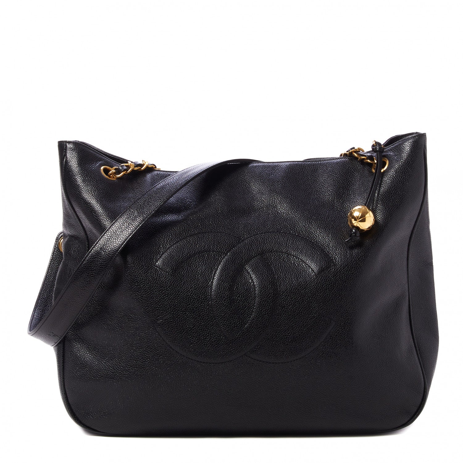 Chanel Caviar Large CC Shoulder Bag Black 1 of 10