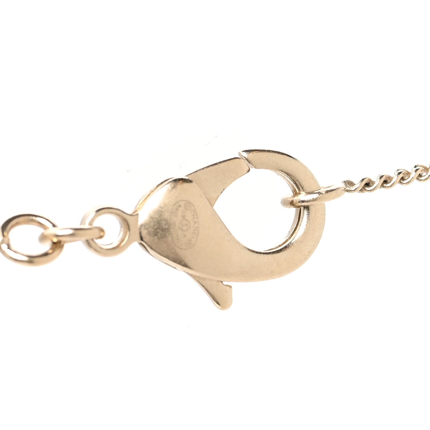 Pearl CC Long Necklace Gold