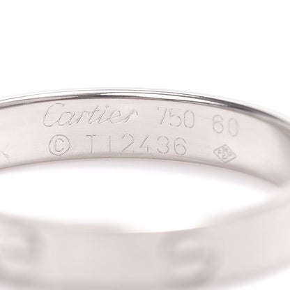 Cartier 18K White Gold 4mm LOVE Wedding Band Ring 60 9 4 of 4