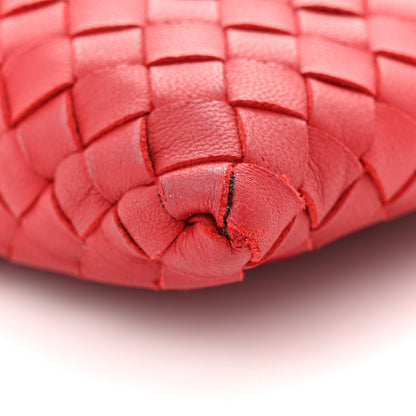 Bottega Veneta Nappa Intrecciato Biletto Chain Crossbody Red 10 of 11