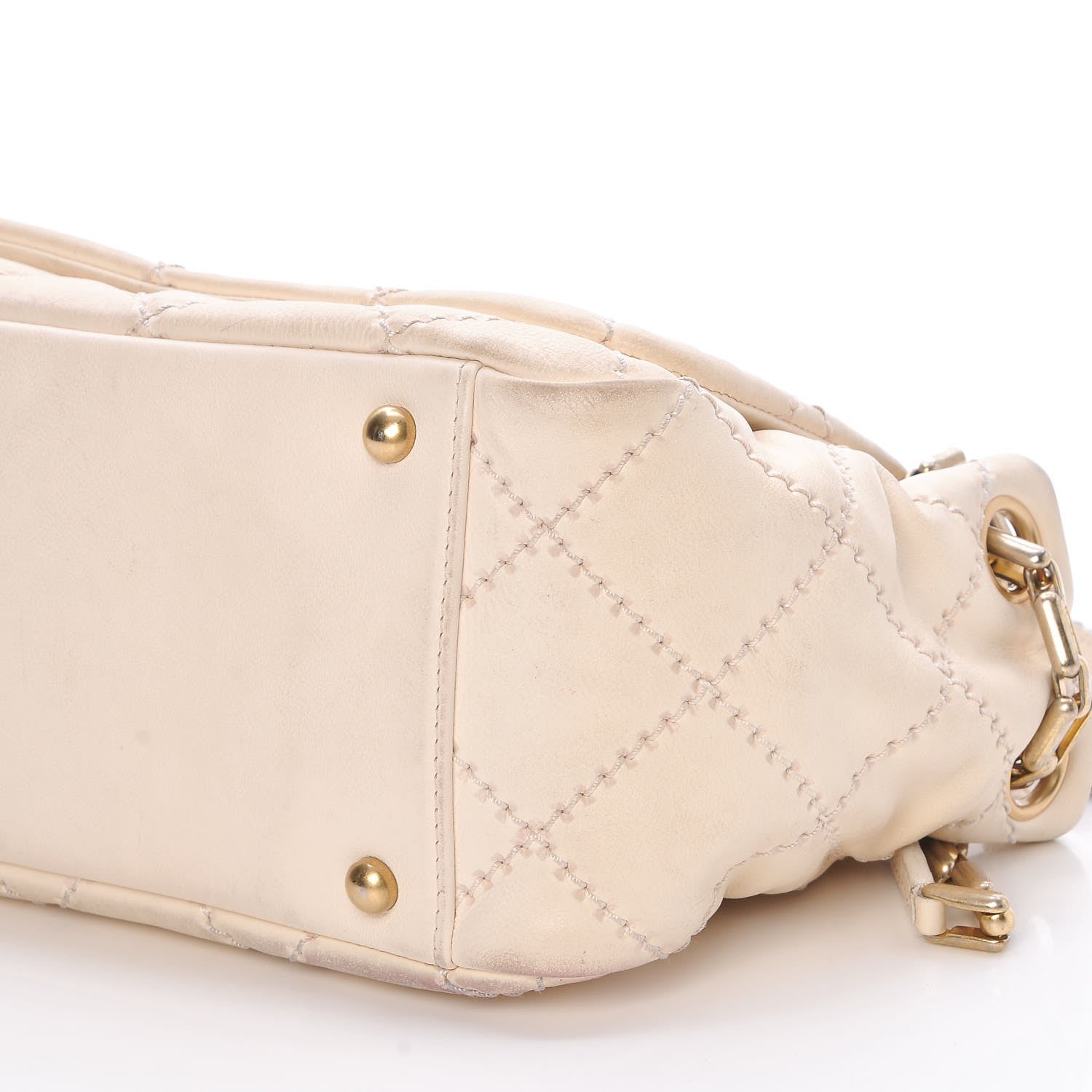 Chanel Calfskin Quilted Retro Chain Flap Beige 14 of 20