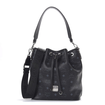 MCM Visetos Small Essential Drawstring Bucket Bag Black 1 of 8