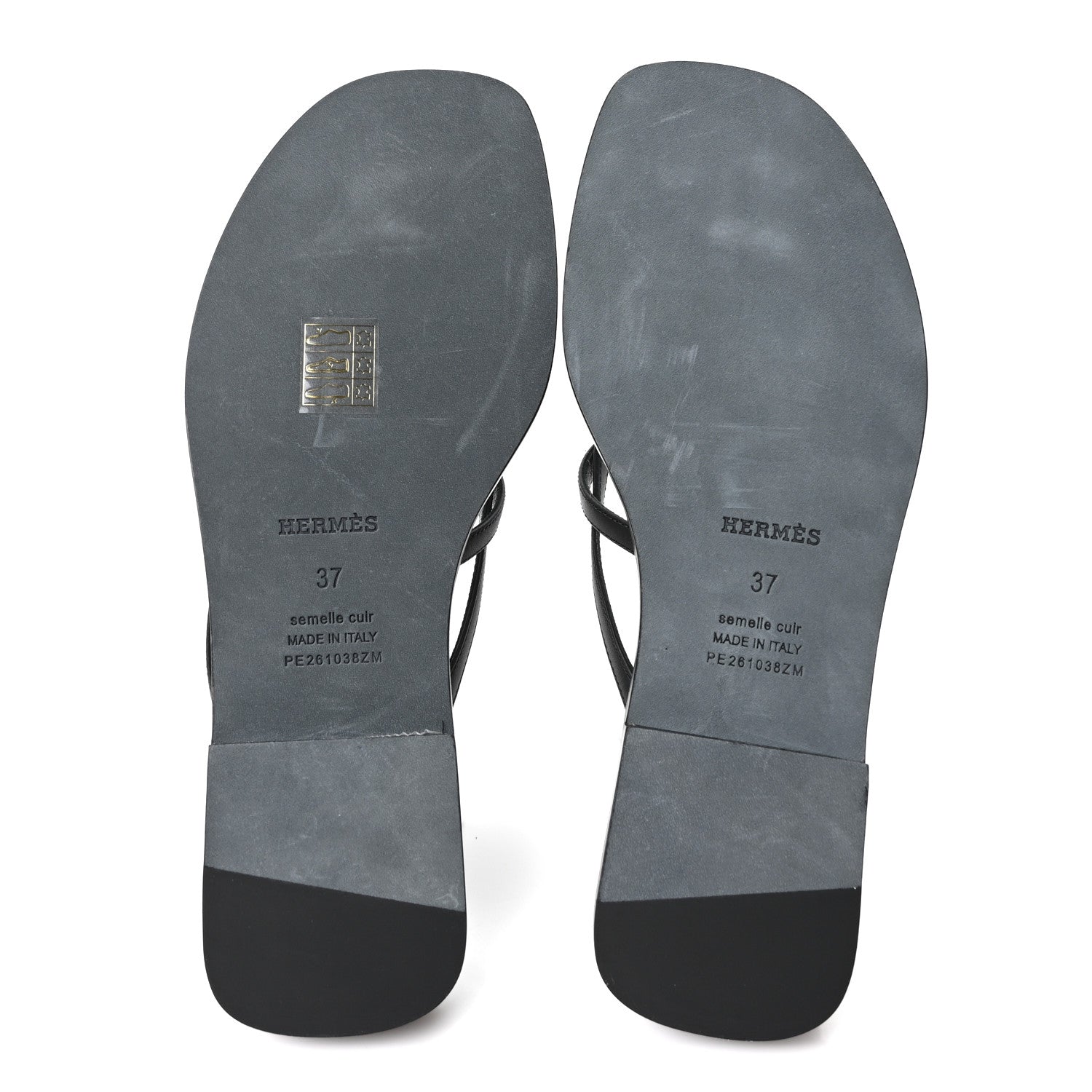 Hermes Calfskin Miss Sandals 37 Black 1952140 – FASHIONPHILE