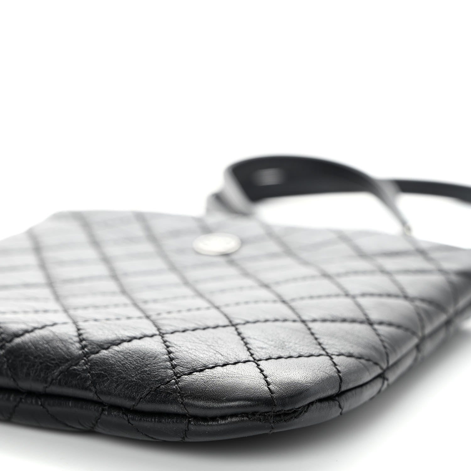 Chanel Aged Calfskin Quilted Crossbody Bag Black 9 of 9