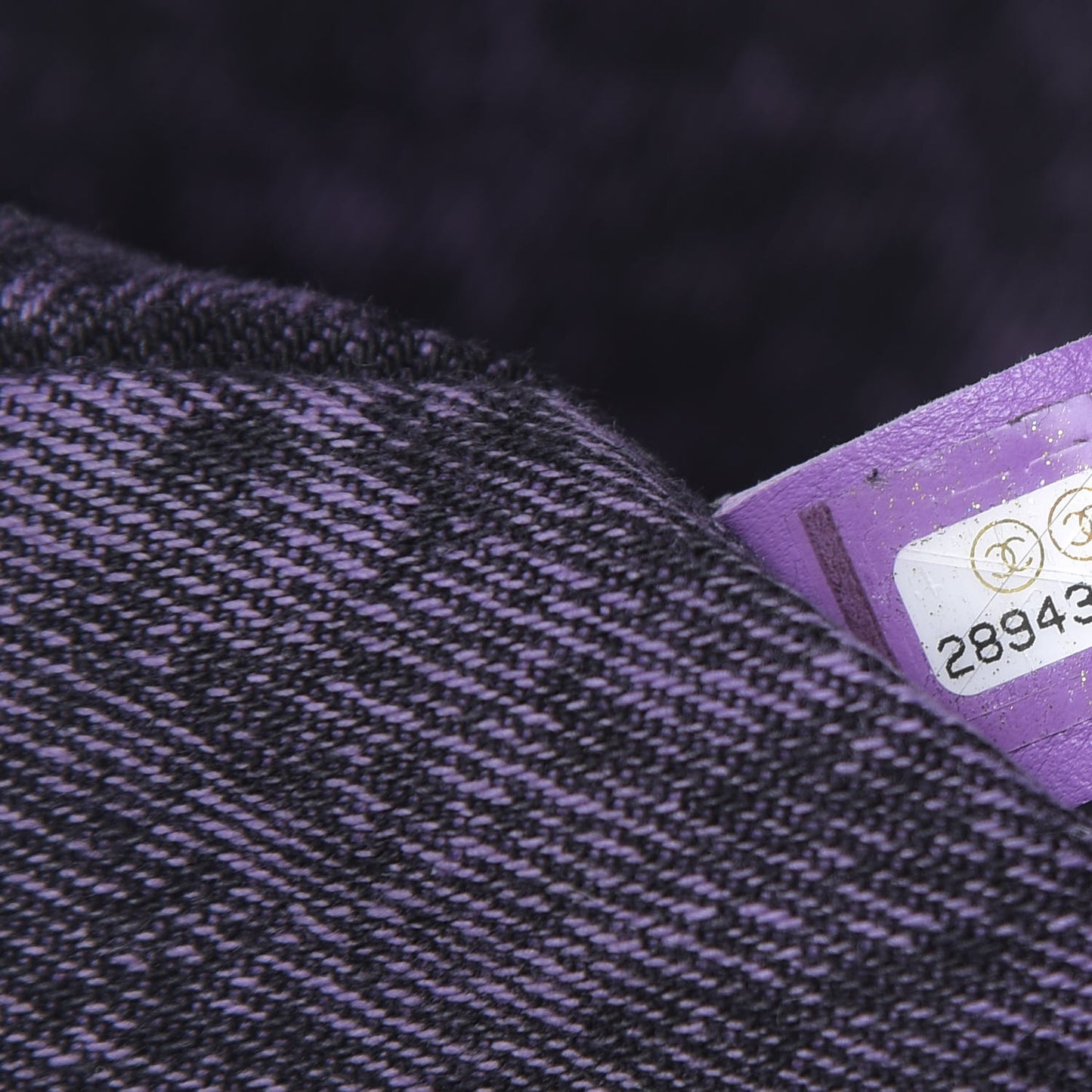 Denim Quilted Denimpression Flap Purple Black