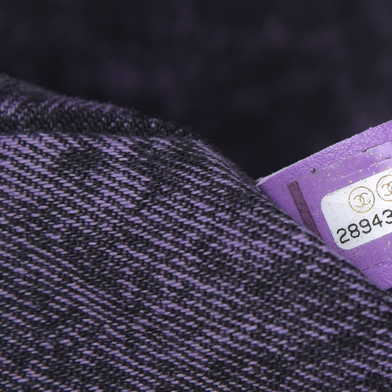 Chanel Denim Quilted Denimpression Flap Purple Black 7 of 10