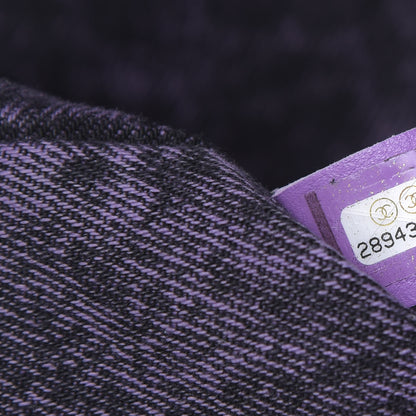 Chanel Denim Quilted Denimpression Flap Purple Black 7 of 10