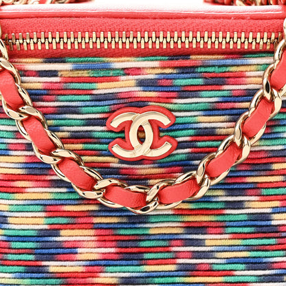 Chanel Embroidered Thread Mini Vanity With Chain Multicolor 8 of 12