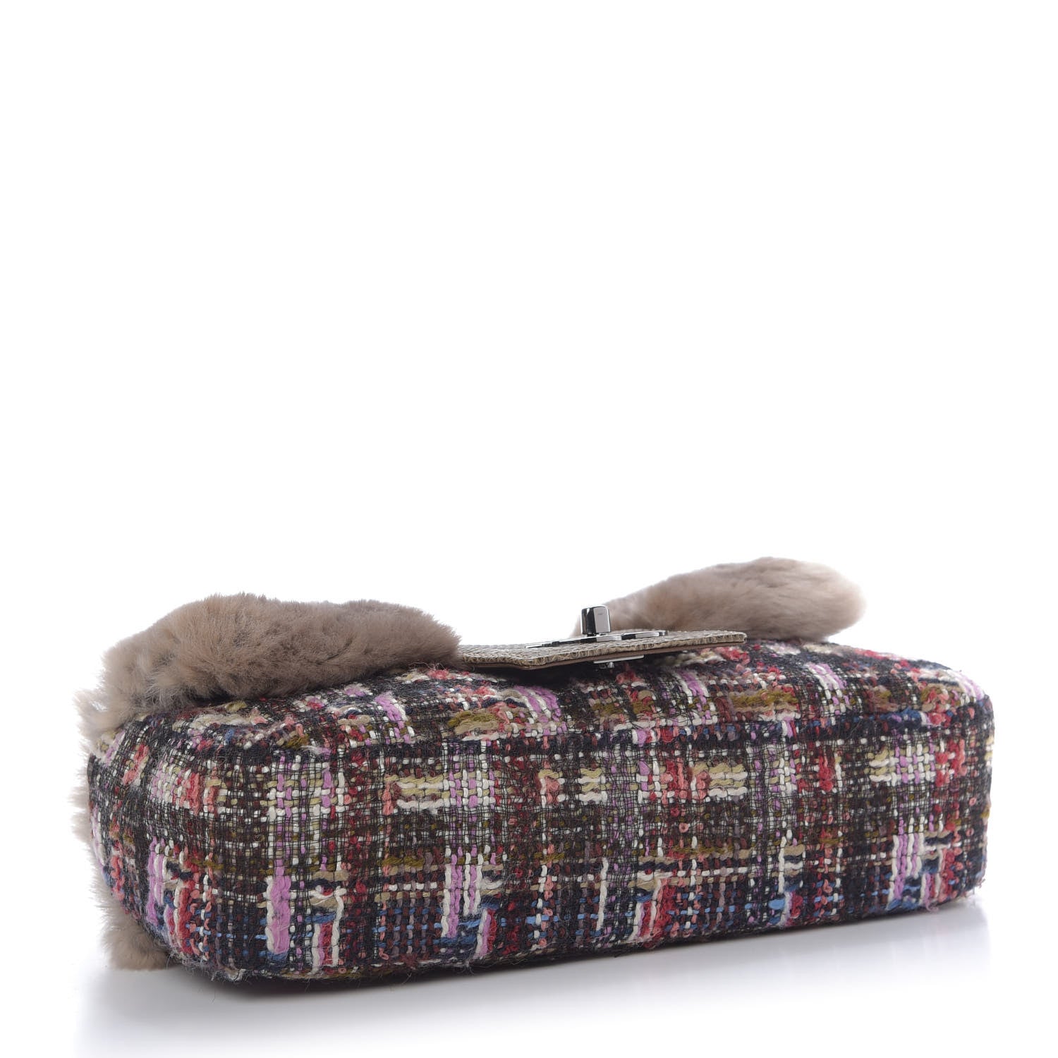 Chanel Rabbit Fur Tweed Lizard Small Fantasy Flap Multicolor 4 of 9