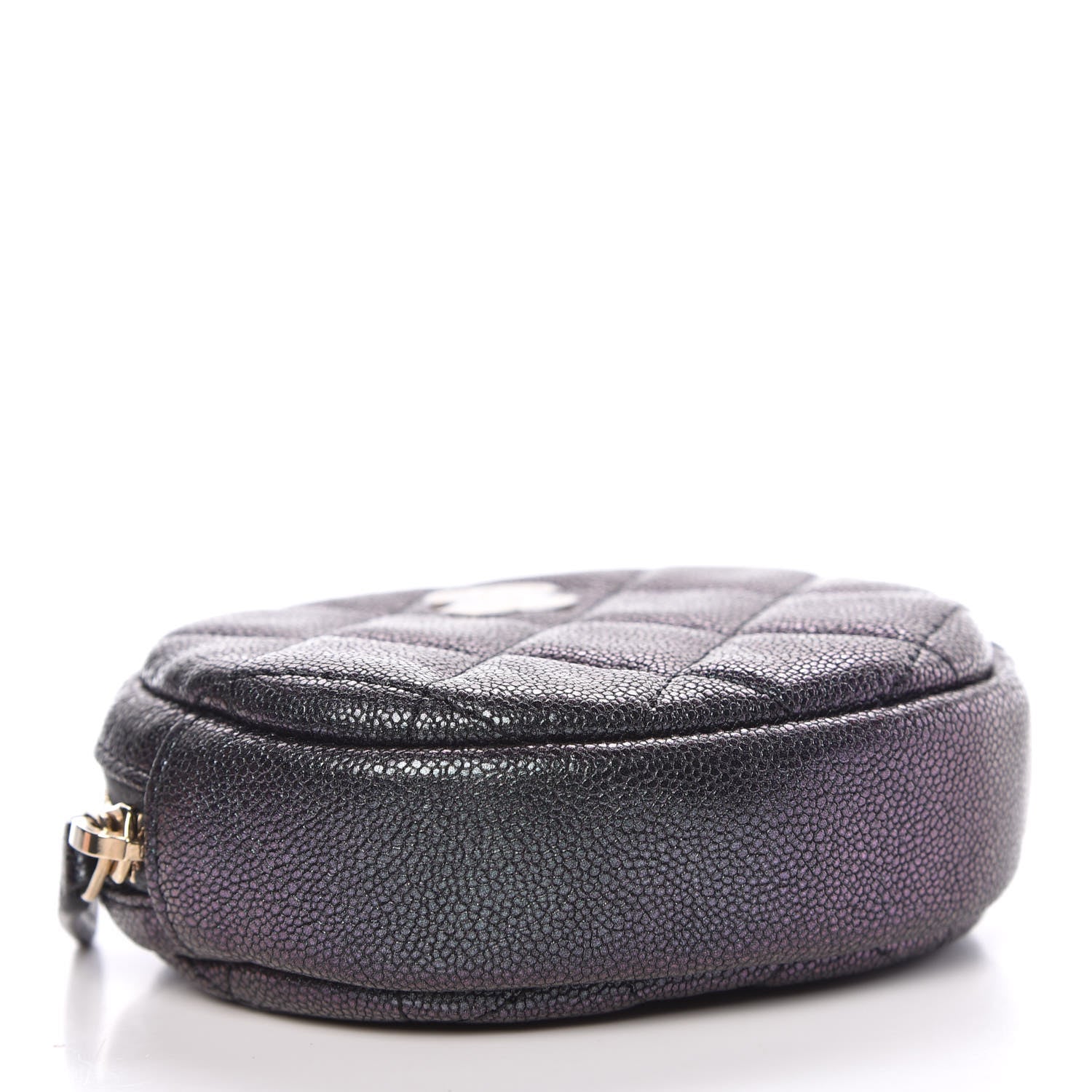 Chanel Iridescent Caviar Quilted Zip Around Classic Coin Purse Black 4 of 8