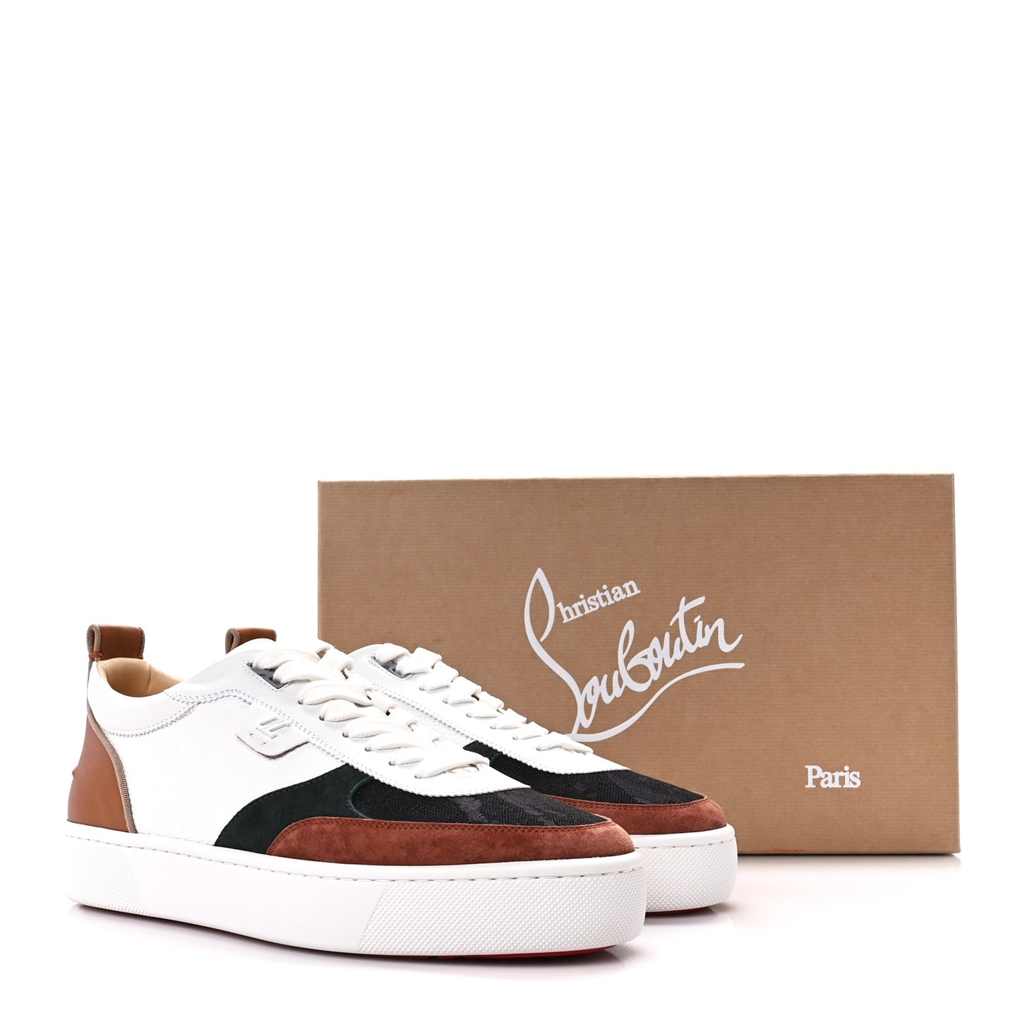 Suede Calfskin Mens Happyrui Flat Sneakers 44 White Multicolor