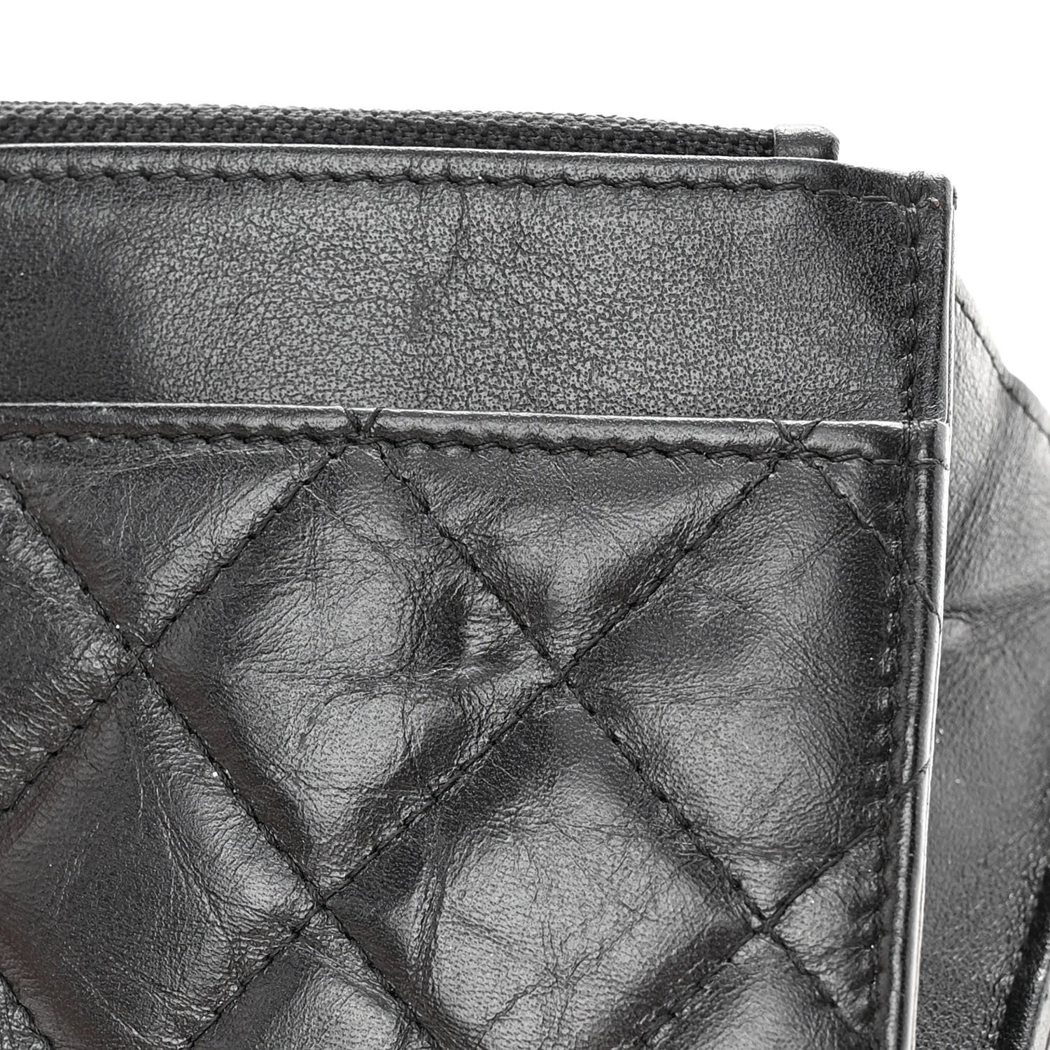 Chanel Aged Calfskin Quilted Reissue Wallet On Chain WOC Black 13 of 17