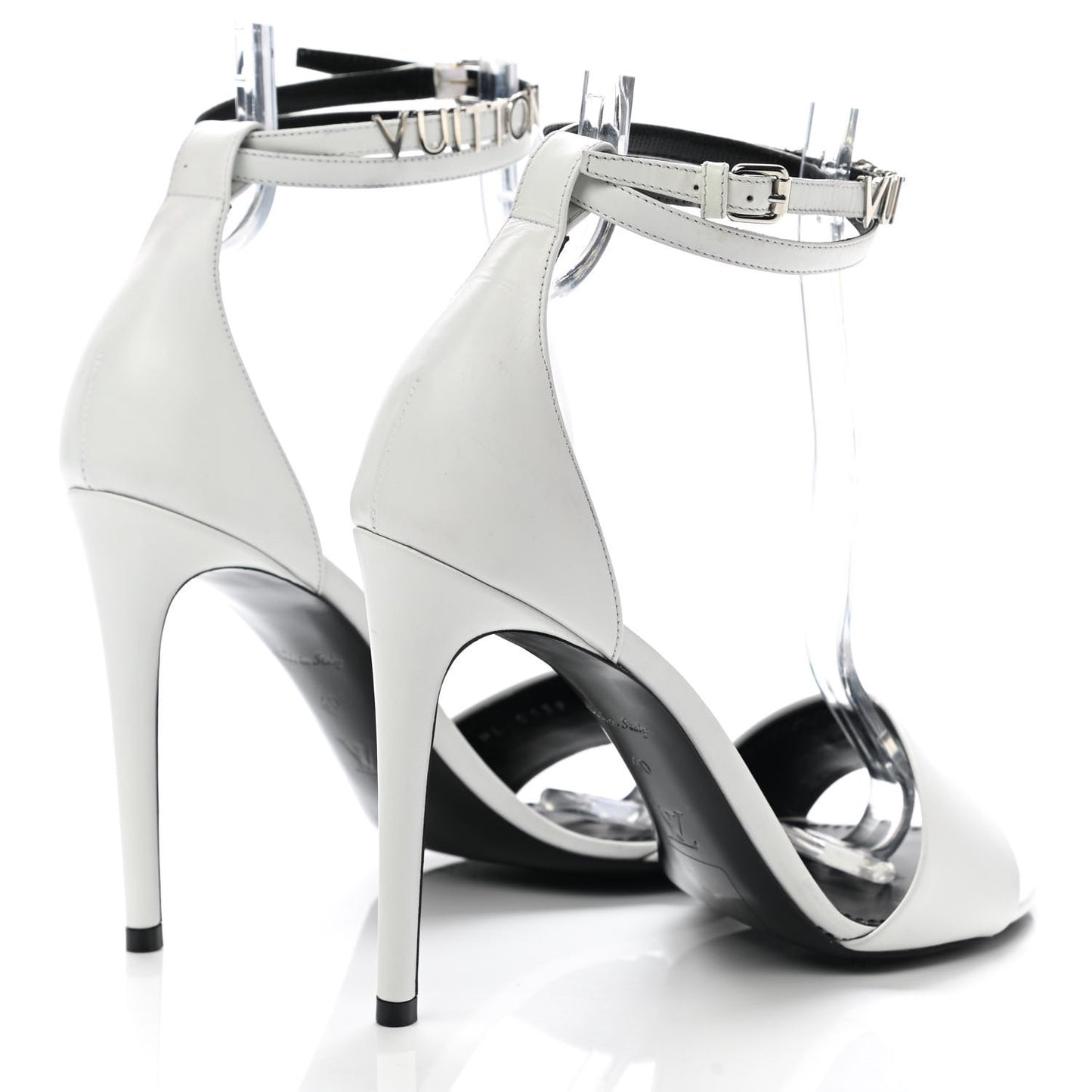 Calfskin Call Back Sandals 40 White