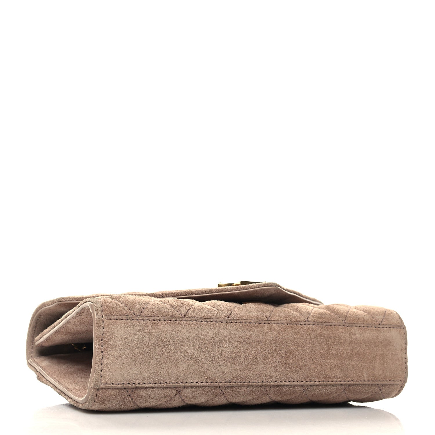 Saint Laurent Suede Mixed Matelasse Triquilt Small Monogram Envelope Satchel Rosy Sand 4 of 9