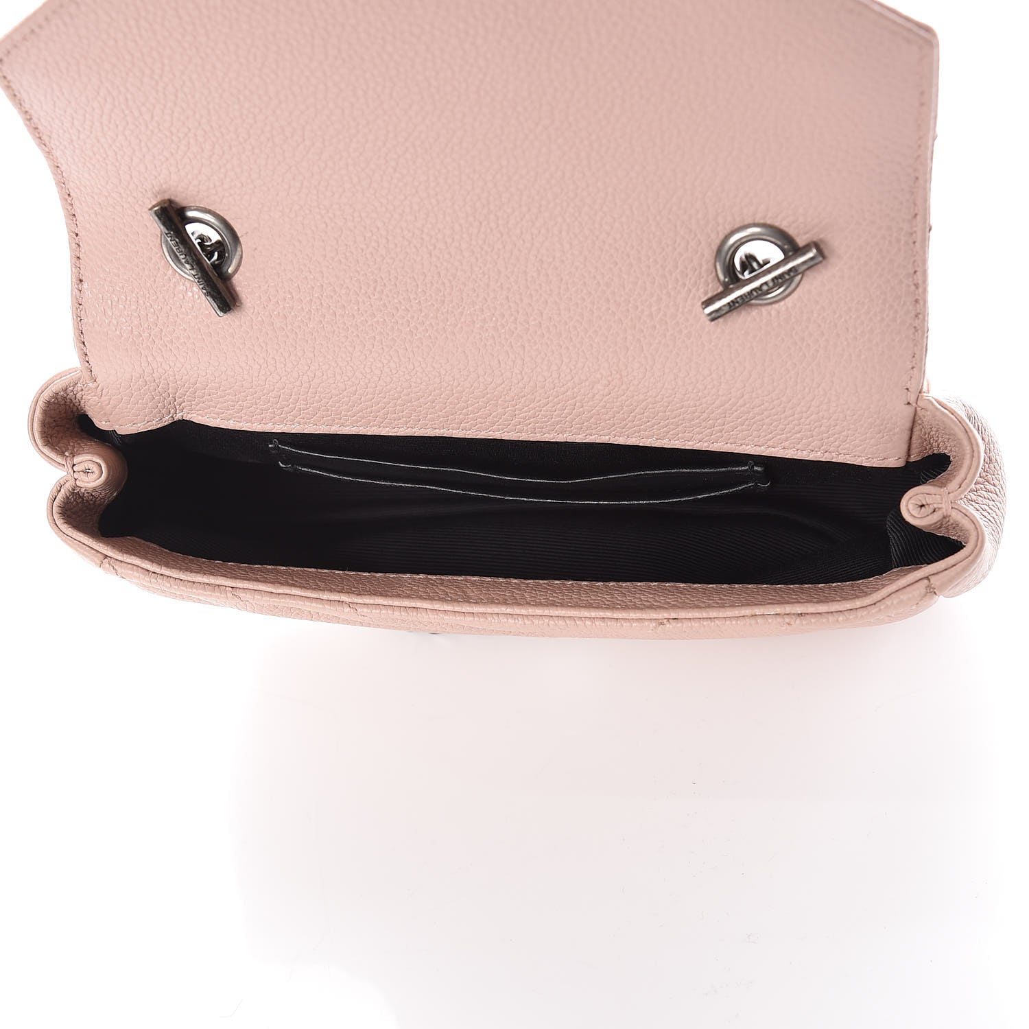 Saint Laurent Sheepskin Matelasse Monogram Classic Baby Chain Pale Pink Bag 5 of 13