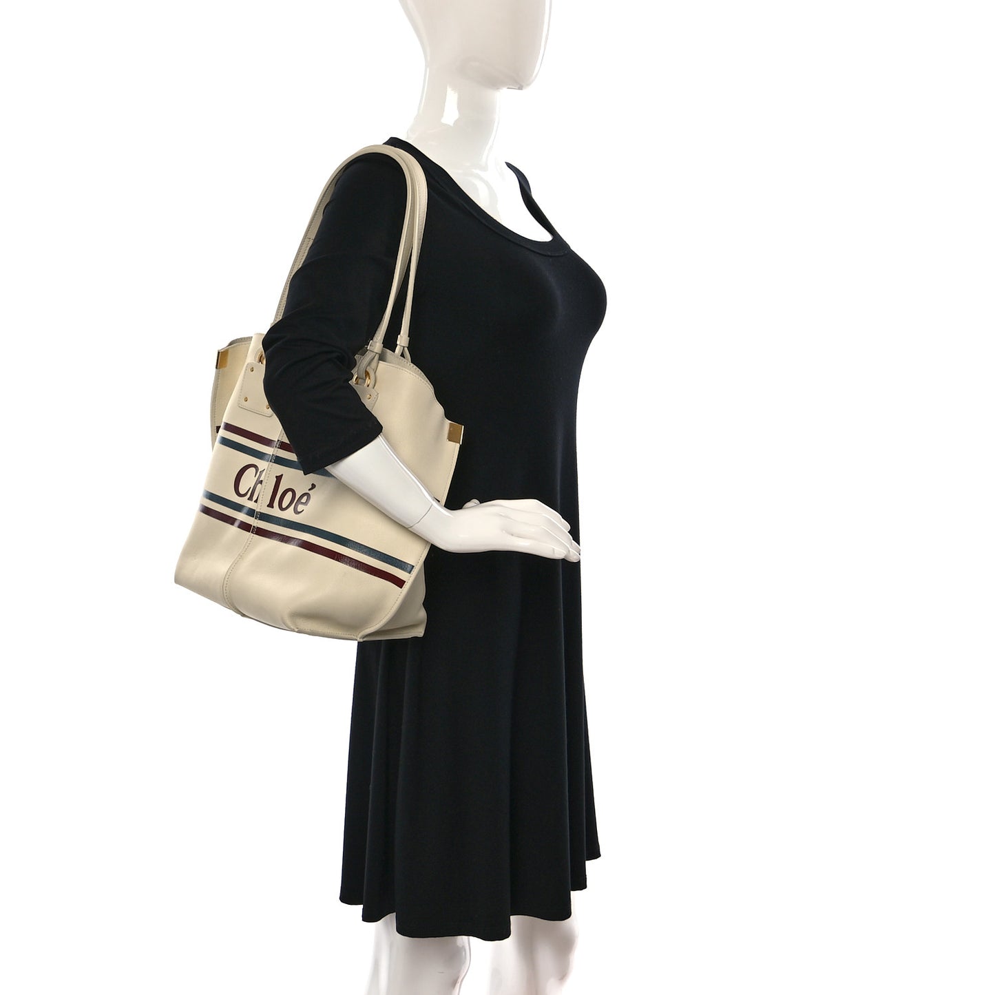Smooth Calfskin Medium Vick Tote Off White