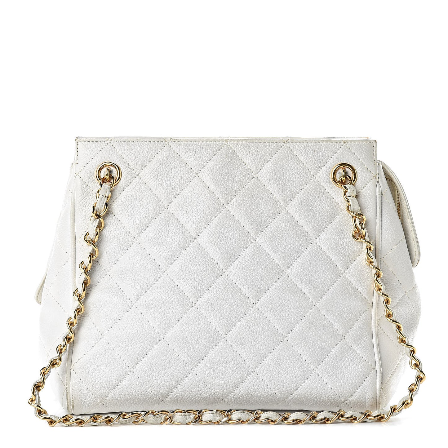 Caviar Quilted Shoulder Bag White