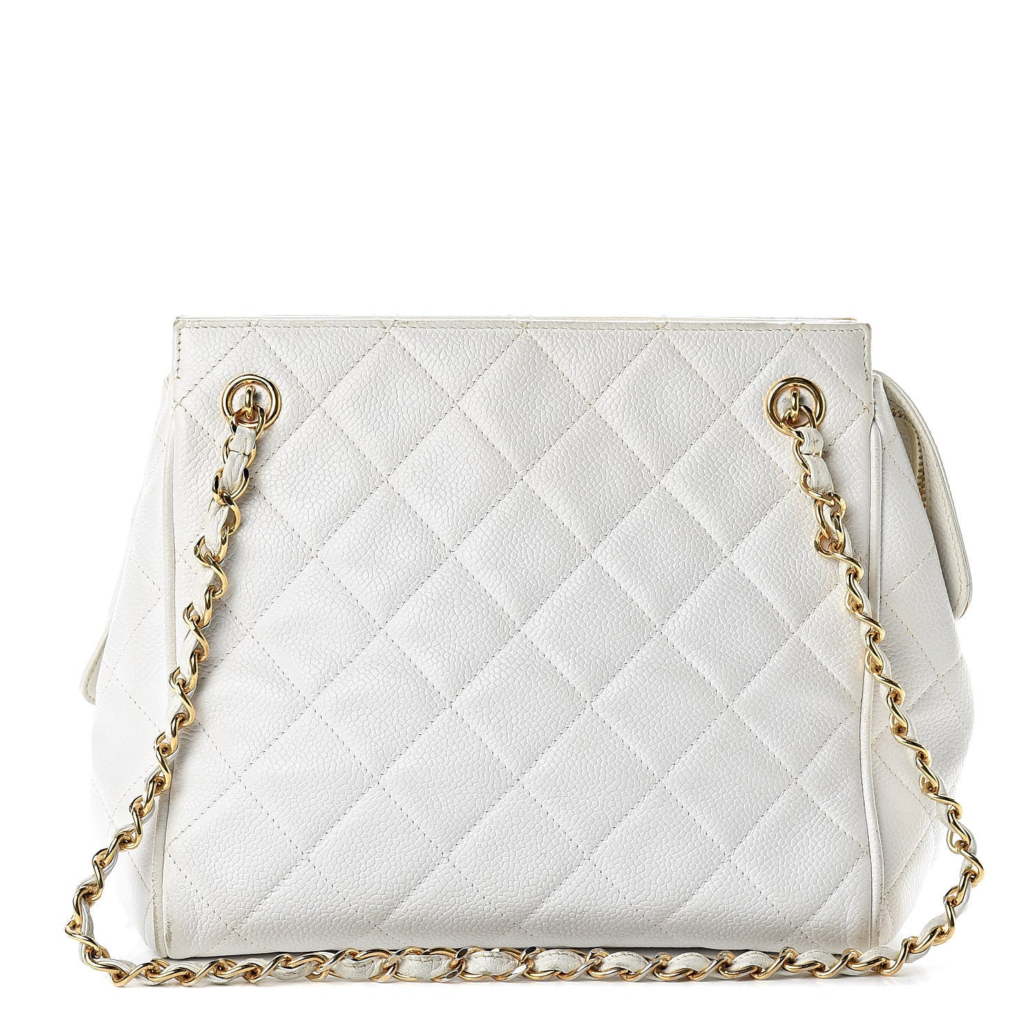 Chanel Caviar Quilted Shoulder Bag White 1 of 17