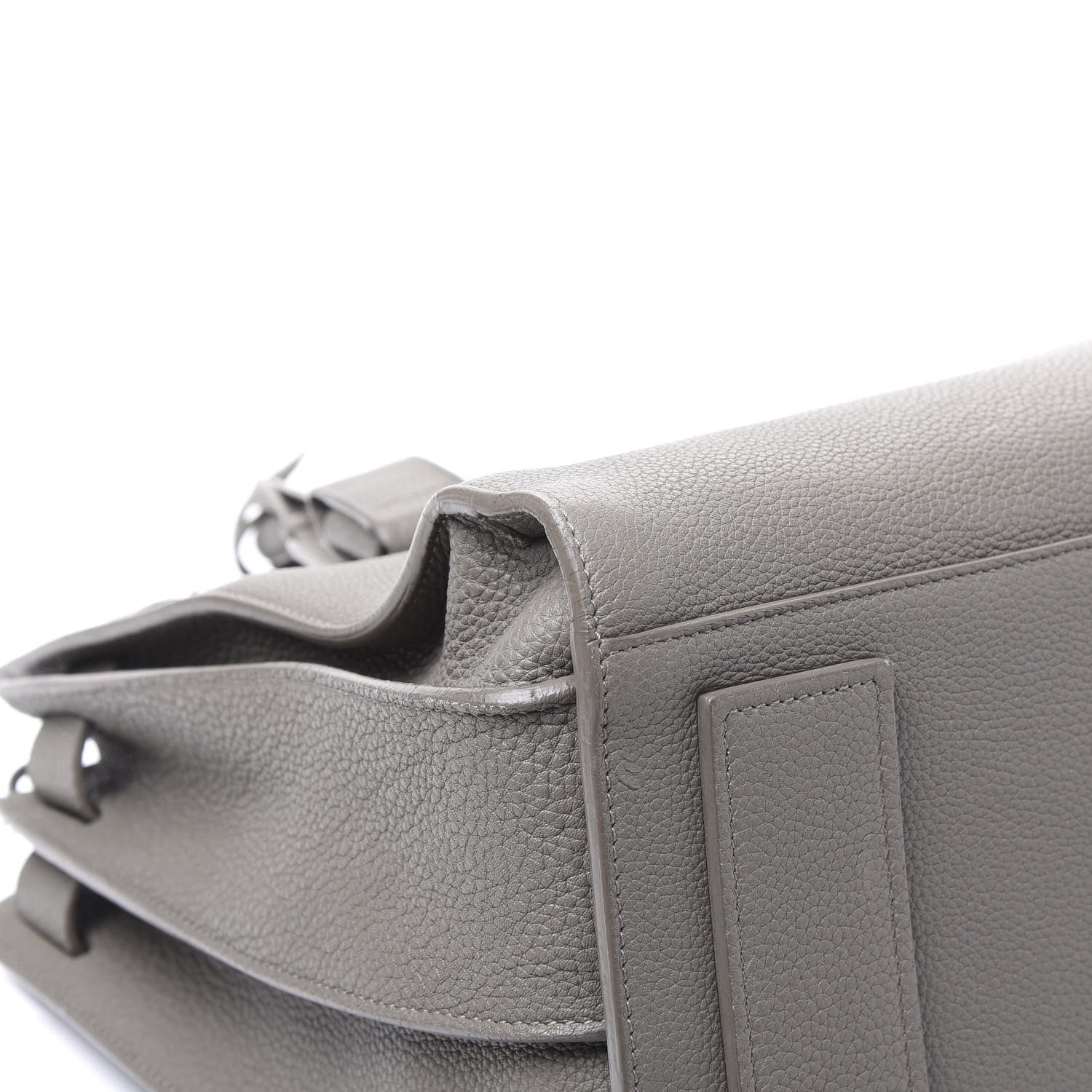 Saint Laurent Grained Calfskin Medium Supple Sac De Jour Mouse Grey 6 of 11