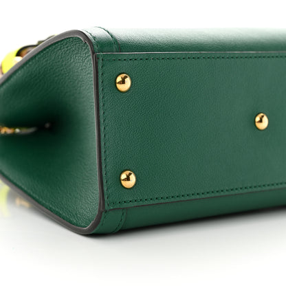 Gucci Wonka Grain Calfskin Mini Diana Tote Bag Green Yellow Fluo 8 of 11
