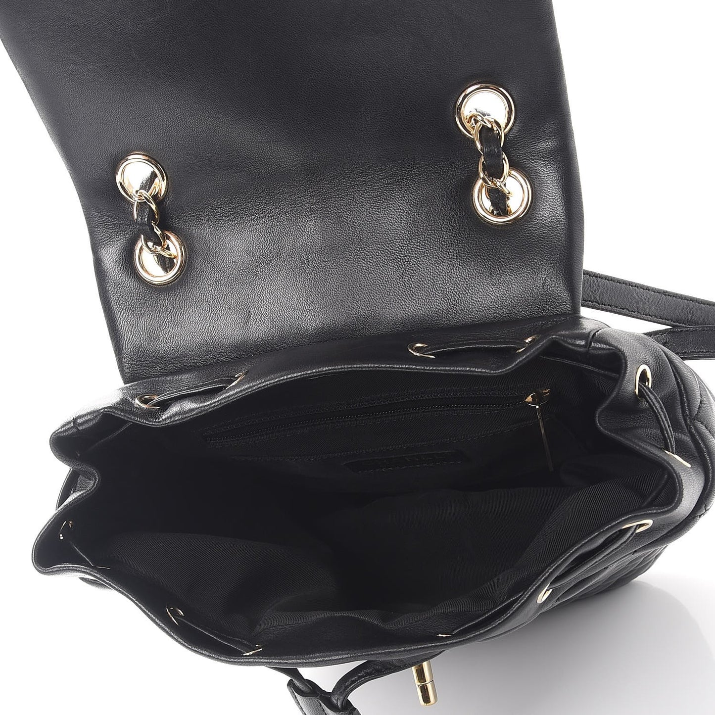 Lambskin Quilted Small Urban Spirit Backpack Black