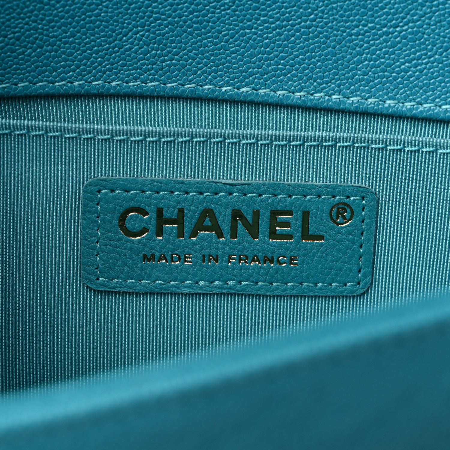 Chanel Caviar Quilted Small Boy Flap Turquoise 6 of 11