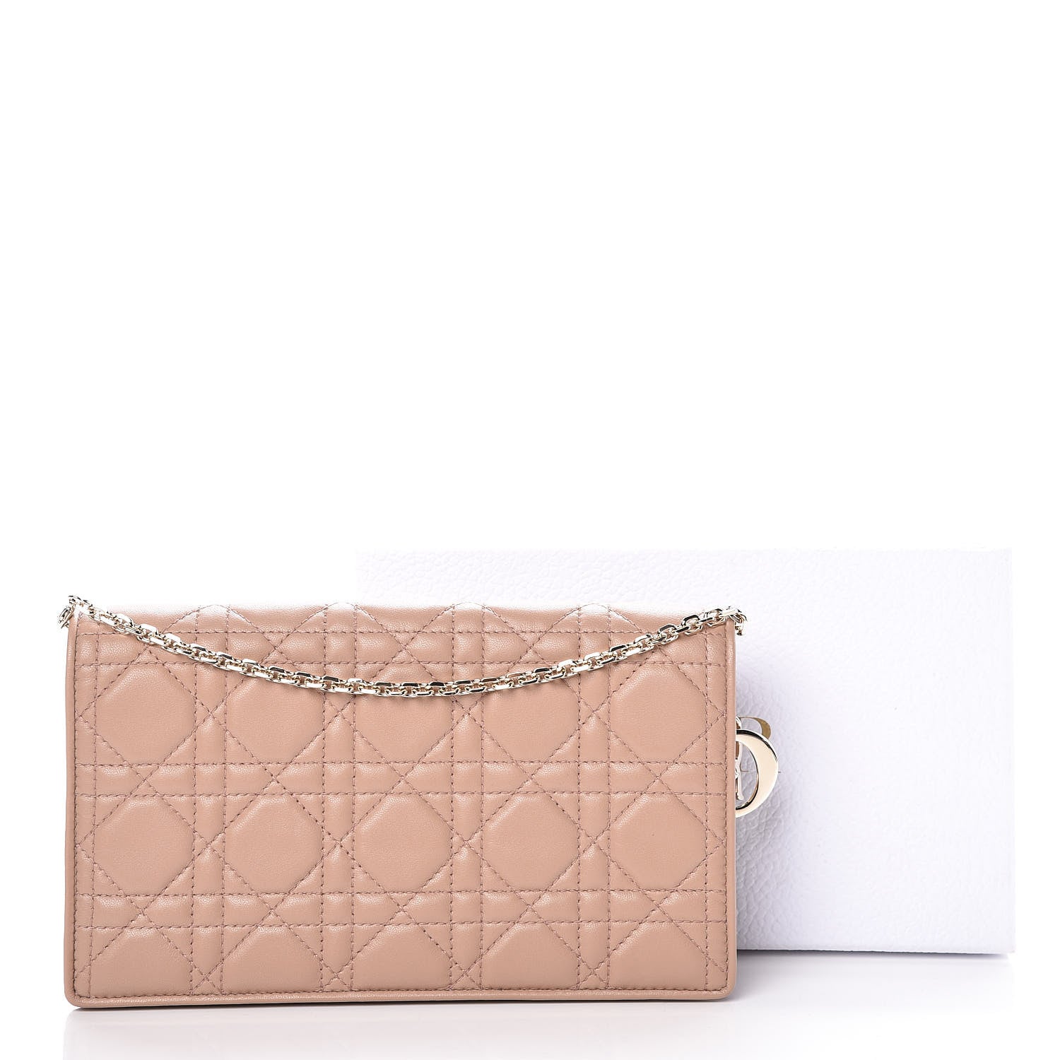Christian Dior Lambskin Cannage Lady Dior Pouch Beige 11 of 11