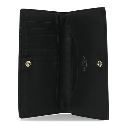 Valentino Garavani Calfskin Rockstud Bi-Fold Organizer Wallet Black 5 of 9